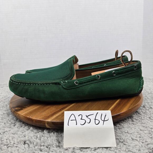 G.H. Bass Mens 15M Weldon Mesh Green Nubuck Casual Daily Driving Moccasin Loafer - Picture 1 of 12